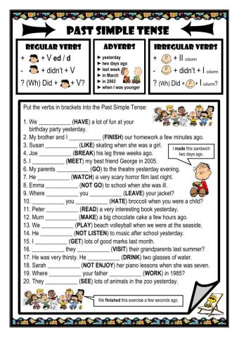 Lkpd bhs inggris simple past tense