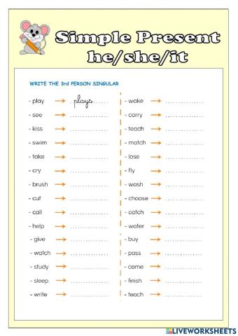 Simple present 3rd person singular