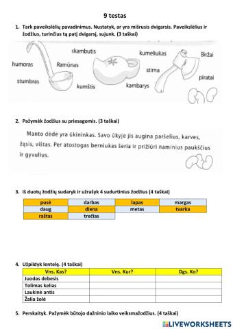 Pupa 3 kl. 9 testas