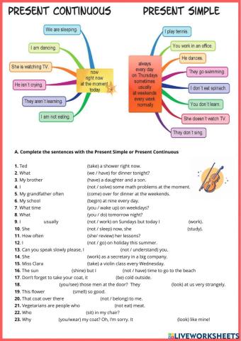 Present simple vs present continuous