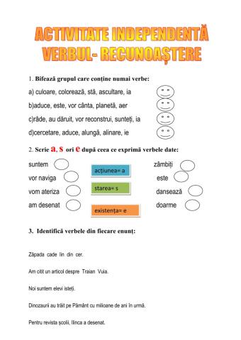 Verbul- Recunoaștere