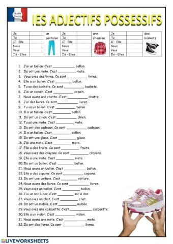 Les adjectifs possessifs