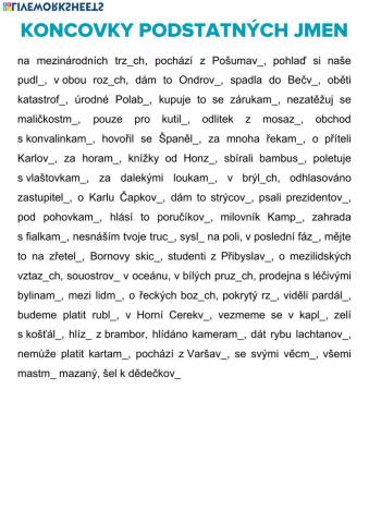 Koncovky podstatných jmen