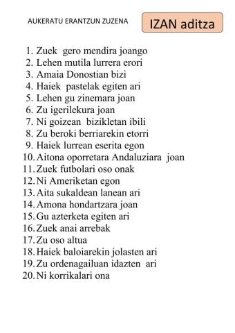 Izan aditza
