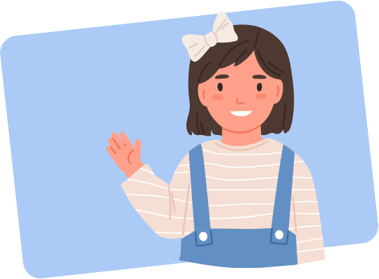 Child waving